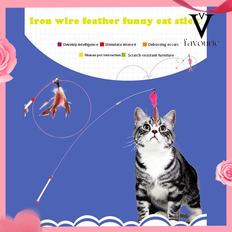 [COD]1 pc warna kawat baja lucu tongkat kucing-FA