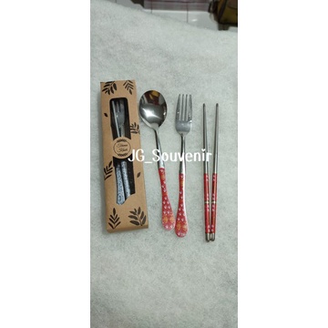 SENDOK SET SAKURA / SENDOK GARPU SUMPIT SAKURA / SOUVENIR SENDOK / SOUVENIR PERNIKAHAN