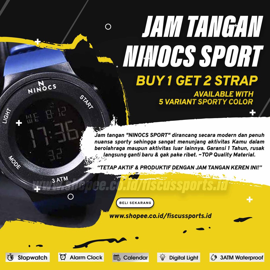 Jam Tangan Led NINOCS Sport - Asli & ORIGINAL