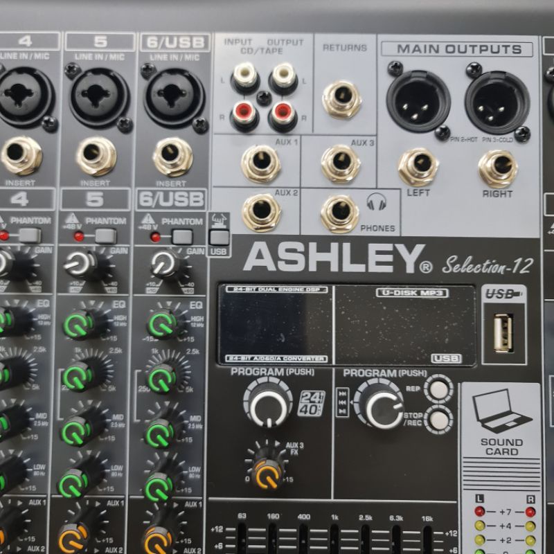 Mixer Ashley 12 Channel Selection12 Baru Supports Usb Recording To PC