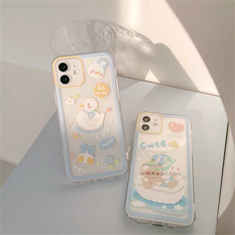 Casing Redmi Note 11S 11 Pro Redmi 10C 10A 9C 9T 9A Note 10 5G Note 10S Note 9 Note 8 Note 8 Pro Note 7 Poco M3 X3 Pro NFC Motif Kartun Beruang Kelinci Bebek