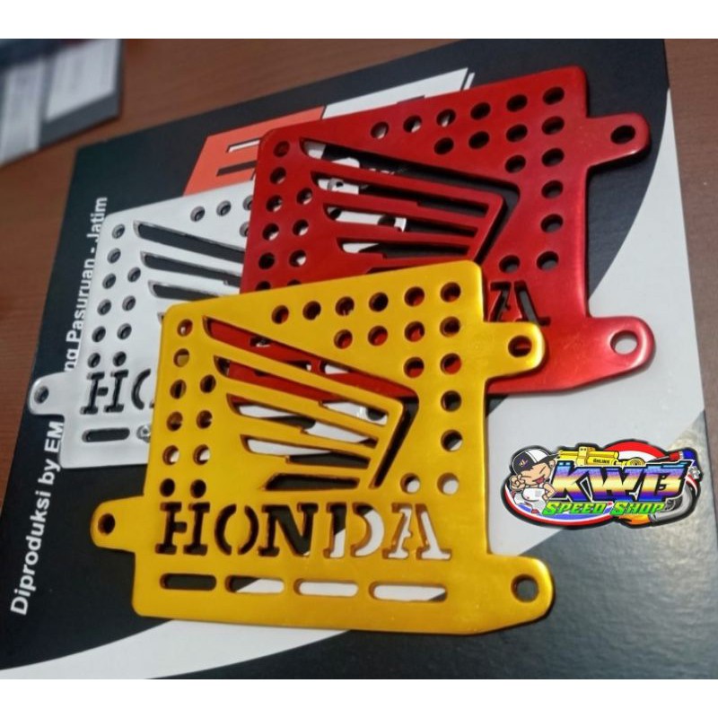Cover radiator hrc cnc logo honda vario 125 150 pcx adv plus baut boshing