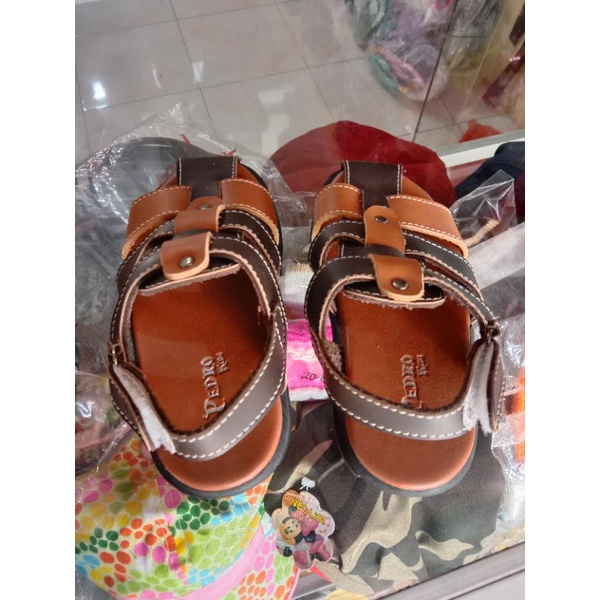 SEPATU ANAK COWOK TALI BELAKANG SANDAL KULIT LENTUR