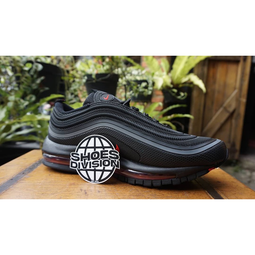 NIKE AIR MAX 97 WAFFLE RED FULL BLACK BNIB WITH TAG PREMIUM