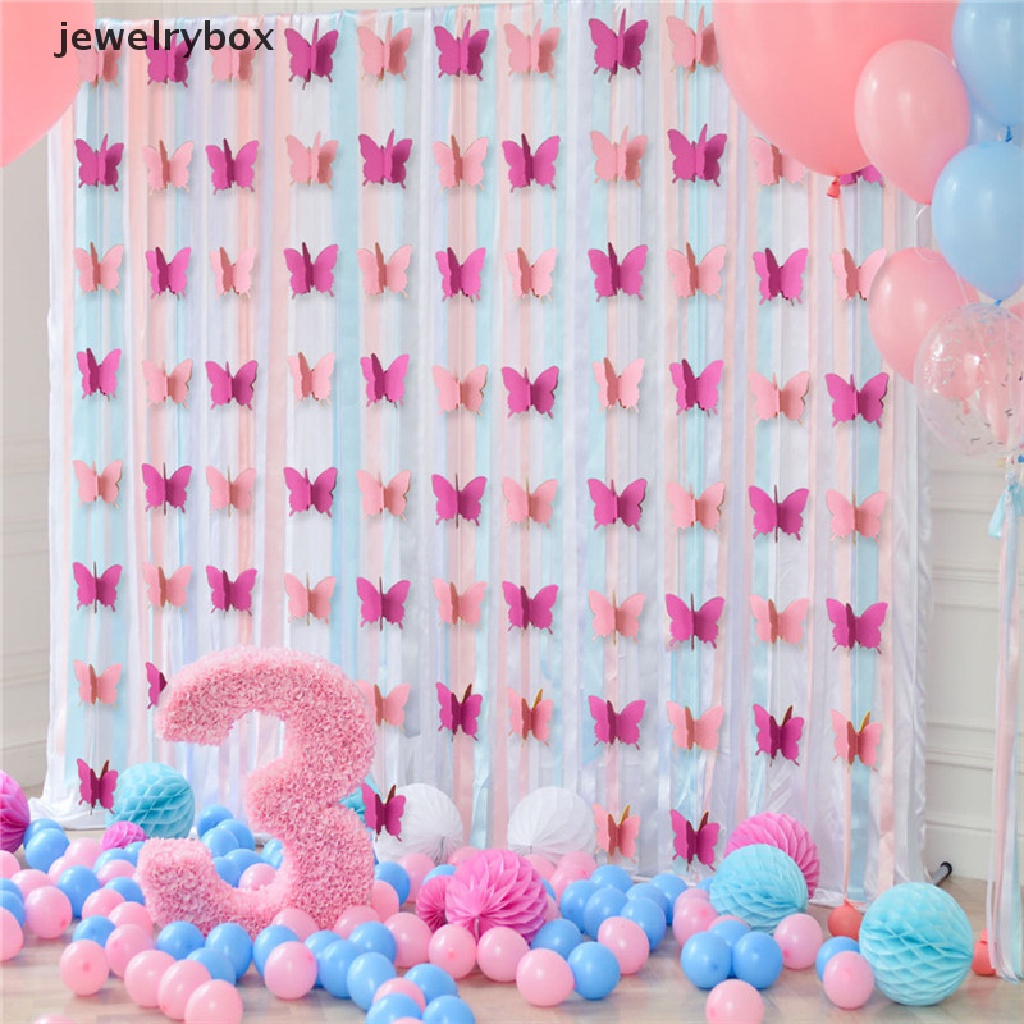 30 Pcs Banner Garlands Butterfly Paper Model Gantung Ukuran 3M Untuk Pesta Ulang Tahun Pernikahan