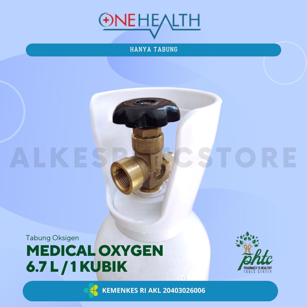 Tabung Oksigen Onehealth 1 Kubik l Medical Oxygen O2 1m3