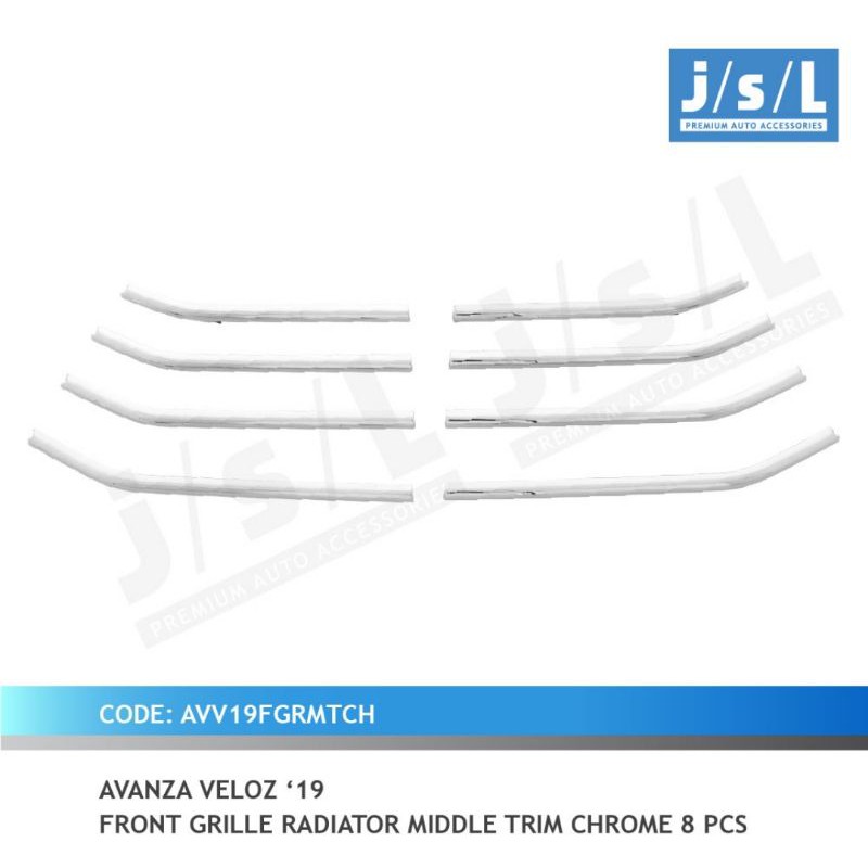 list grill radiator tengah avanza veloz 2019 chrome 8 pcs jsl middle front grill