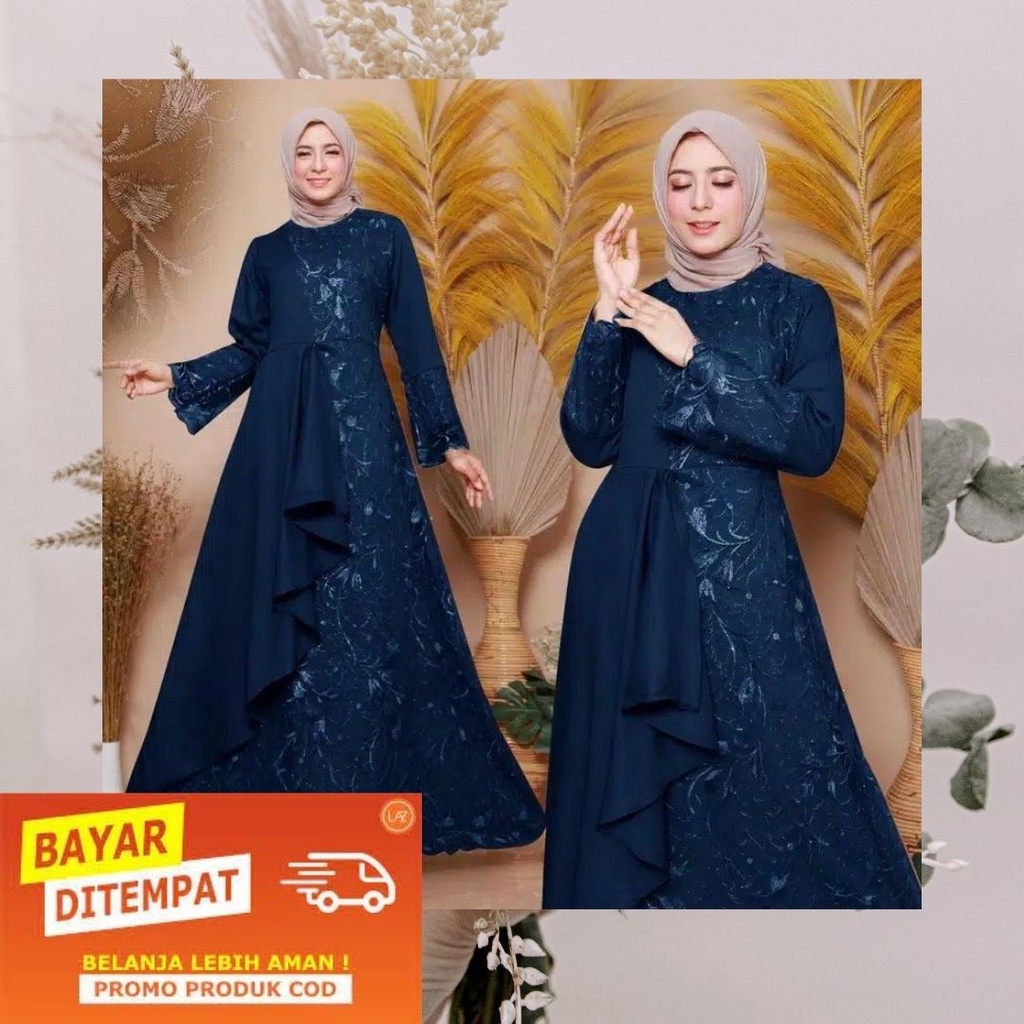 (MODEL BARU)SIZE M,L,XL,XXL/GAMIS ZOLANA/GAMIS BRUKAT TILE/GAMIS BRUKLAT TERBARU/GAMIS KONDANGAN CAN