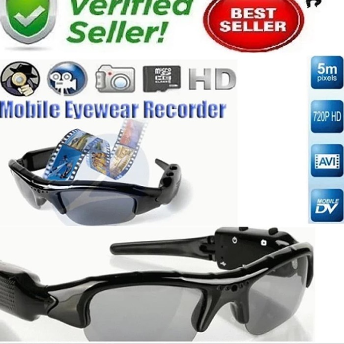 KACAMATA KAMERA CAMERA KACAMATA PENGINTAI SPY SUNGLASSES