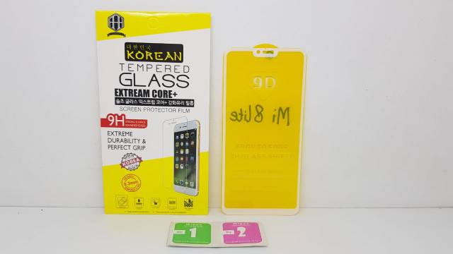 KOREAN Tempered Glass Xiaomi Mi 8 Lite 6.26&quot; FULL SCREEN TG 5D Mi8 Lite FULL GLUE Anti Gores Kaca