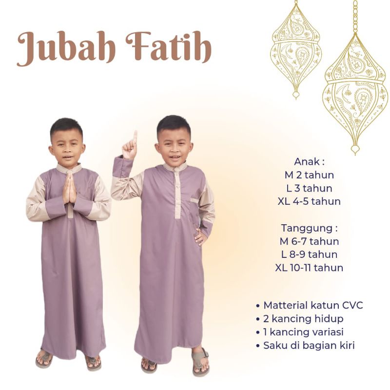 Jubah fatih//jubah anak//jubah