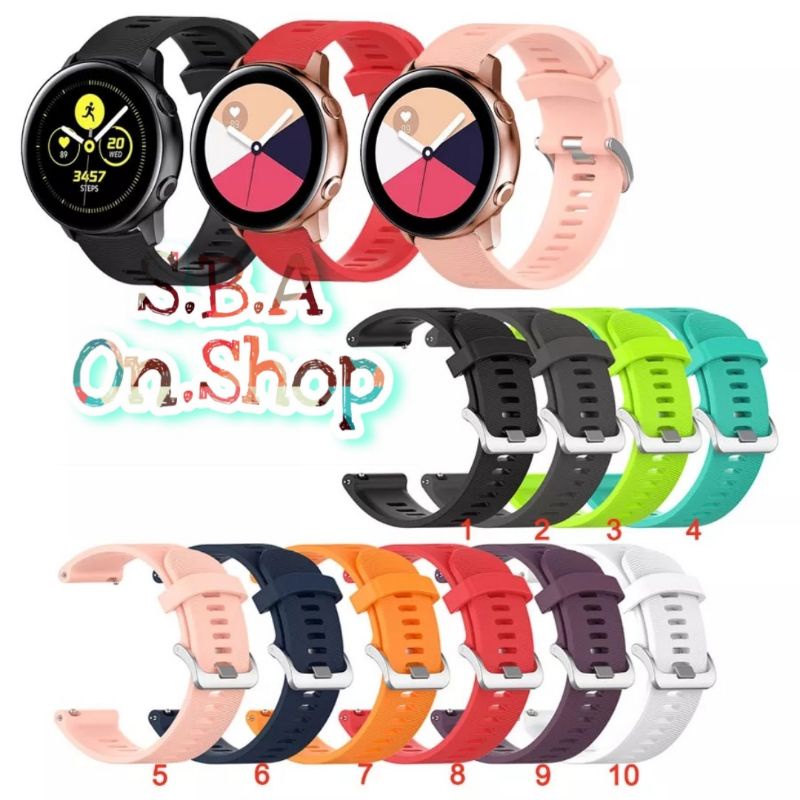 Strap Tali Jam Model Garmin Rubber Watch Band Samsung Galaxy Watch Active 1 SM R500 Acc Smartwatch