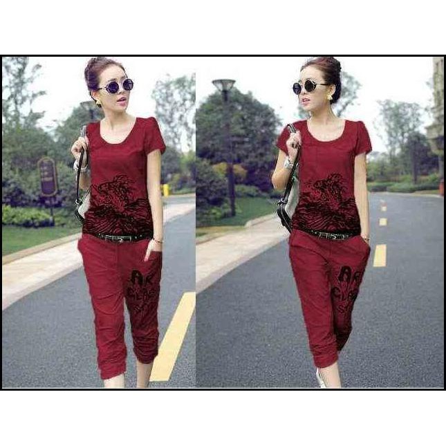 SETELAN BAJU WANITA / BAJU SENAM SPORT / BAJU SANTAI WANITA / KAOS