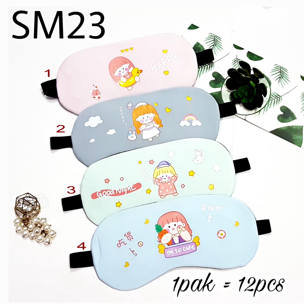 penutup mata tidur gel sleep eye mask sm23