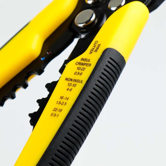 Tang Kabel Multifungsi Wire Cutter Crimper Pliers - TK0742 - Kuning