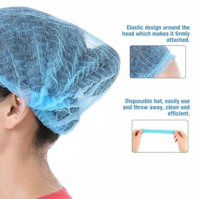 Hairnet Mobcap Nursecap Surgicare Disposable Penutup rambut kepala