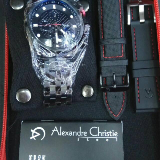 Jam Tangan Alexandre Christie ac6163 full black
