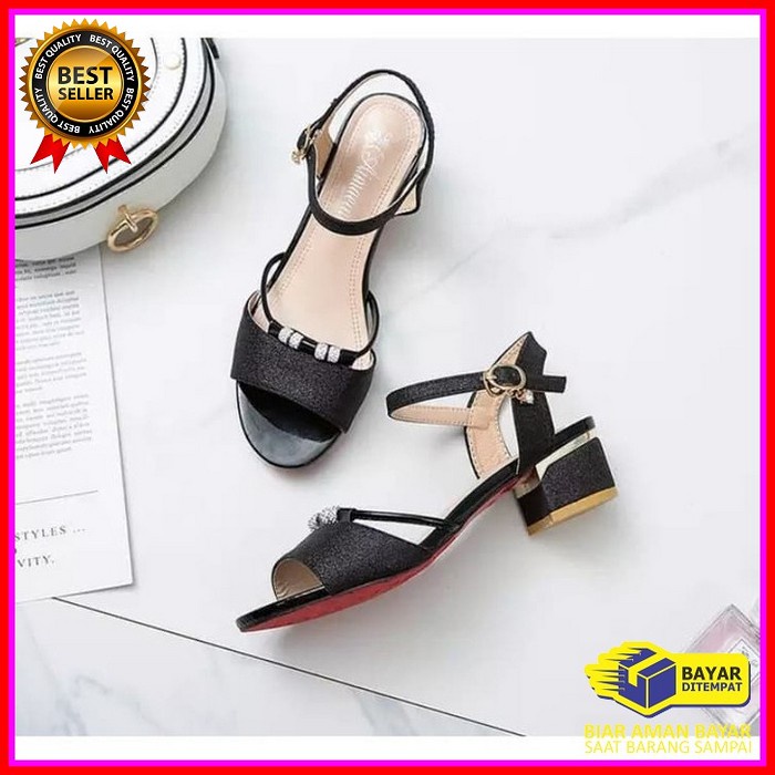 Sandal Sendal Tapak Wanita Cewek Remaja Kepang Hak Heels Hils Tah DW793 Hak Tahu Casual Dv Dns 27  H