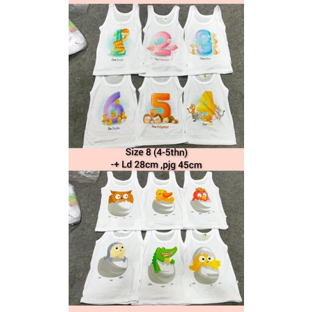 SINGLET MOTIF / SINGLET BAYI / SINGLET ANAK / KAOS DALAM ANAK