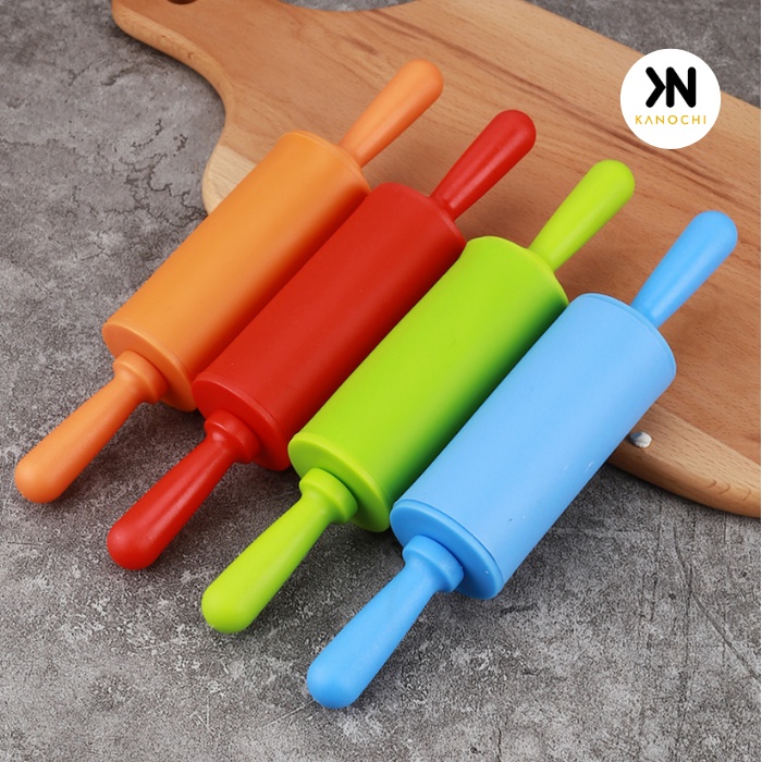 Rolling Pin Silicone Mini 23cm Penggilas Adonan Silikon Anti Lengket