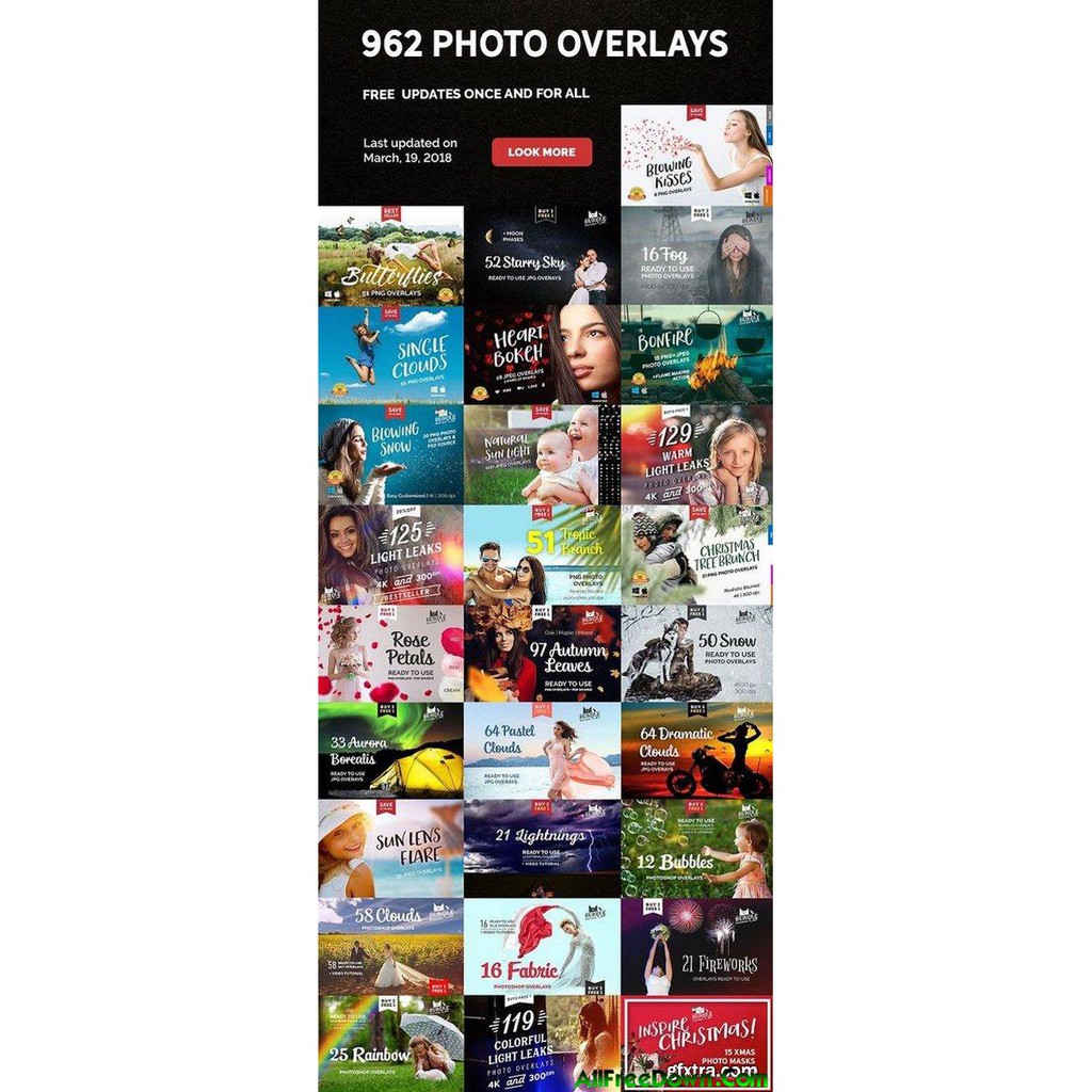 962 Photo Overlays Bundle - JPEG Ultra HD