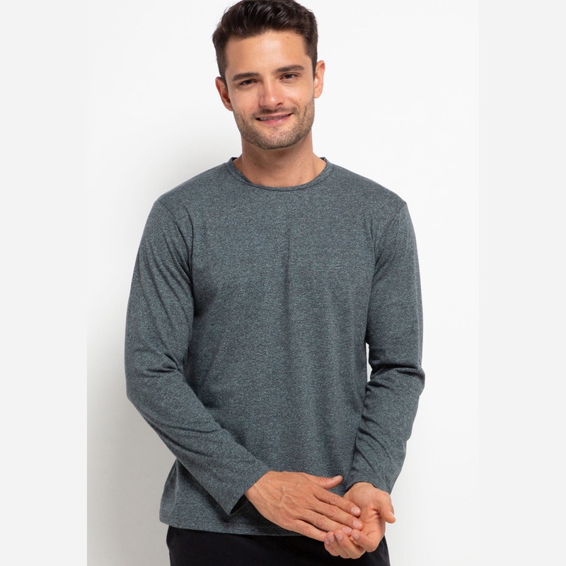 Sport High Atasan Kaos Lengan Panjang Pria