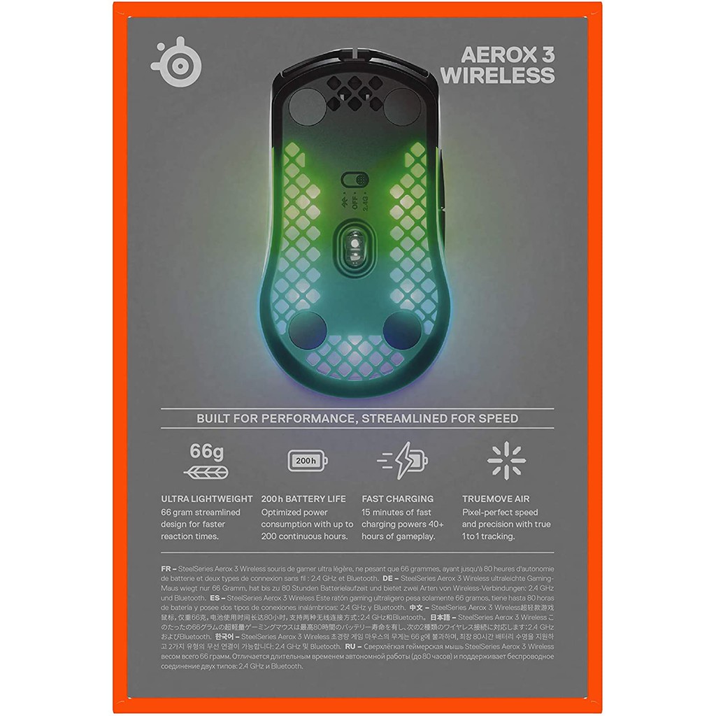 Steelseries Aerox 3 Wireless RGB Ultra-lightweight Gaming Mouse