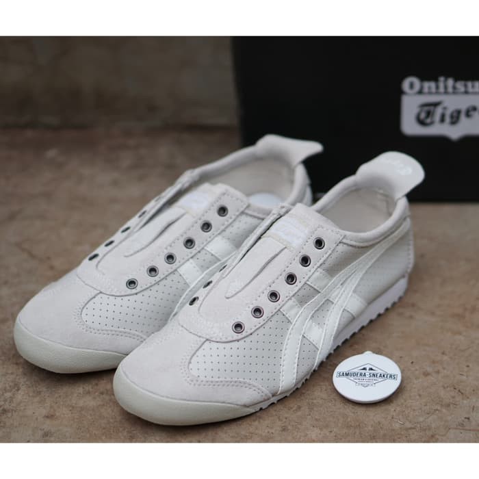 Promo Onitsuka Tiger Mexico 66 Slip On White Leather