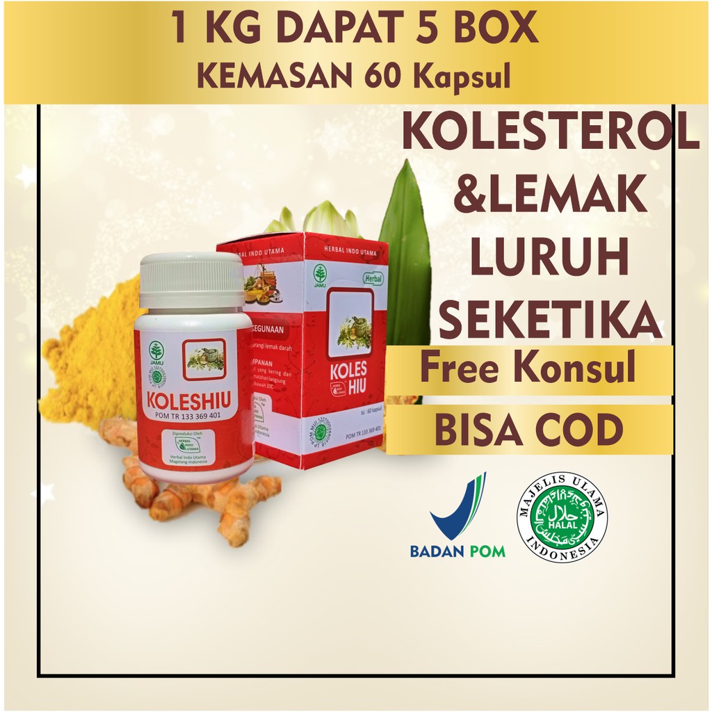 Herbal Kolesterol Libido Jerawat Rambut Rontok 60 Kapsul seller resmi.