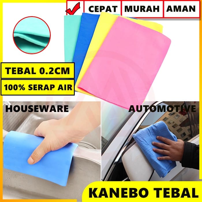 Kanebo Tebal / Kain Lap Chamois Berserat Serap Air High Quality