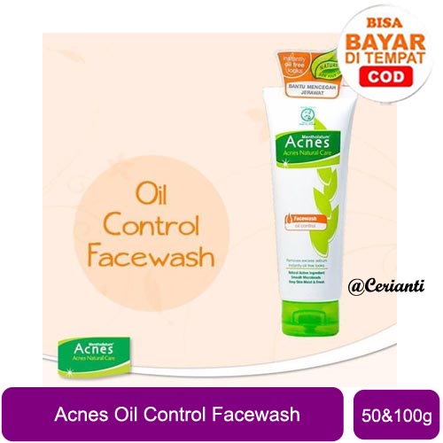 ACNES FACIAL FACE WASH OIL CONTROL 50 &amp; 100 GR PEMBERSIH WAJAH_Cerianti