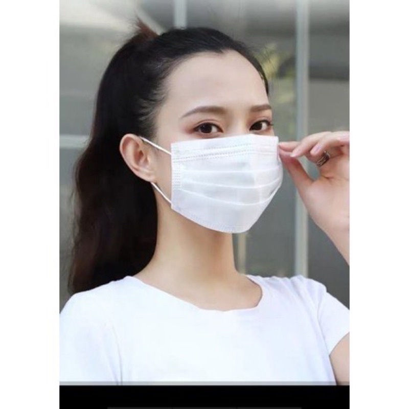 Masker Earloop Putih Earloop White Mask Masker 3PLY Putih isi 50 PCS