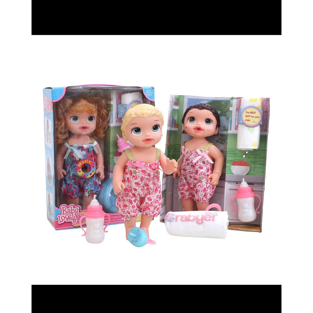 Mainan baby alive doll bayi pampers dot pipis pee suara minum boneka anak