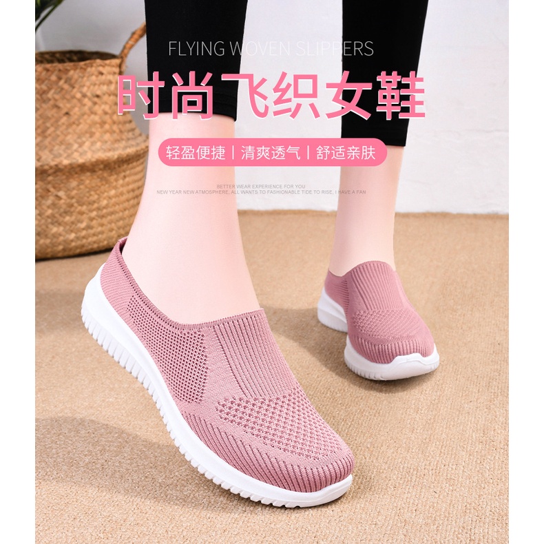 flat shoes rajut import slop sepatu rajut selop import 113