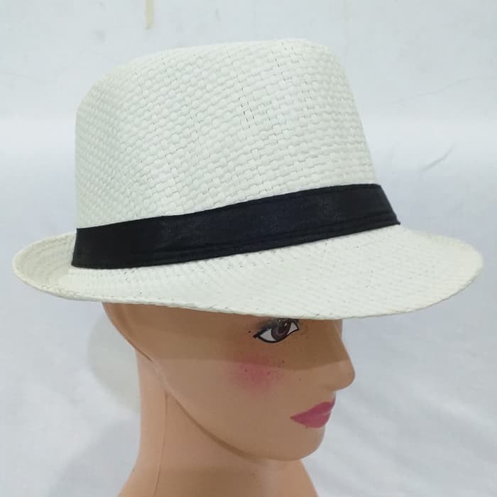 Topi Fedora Panama Anyam Warna /Topi Floppy Pantai Hat Summer Dewasa