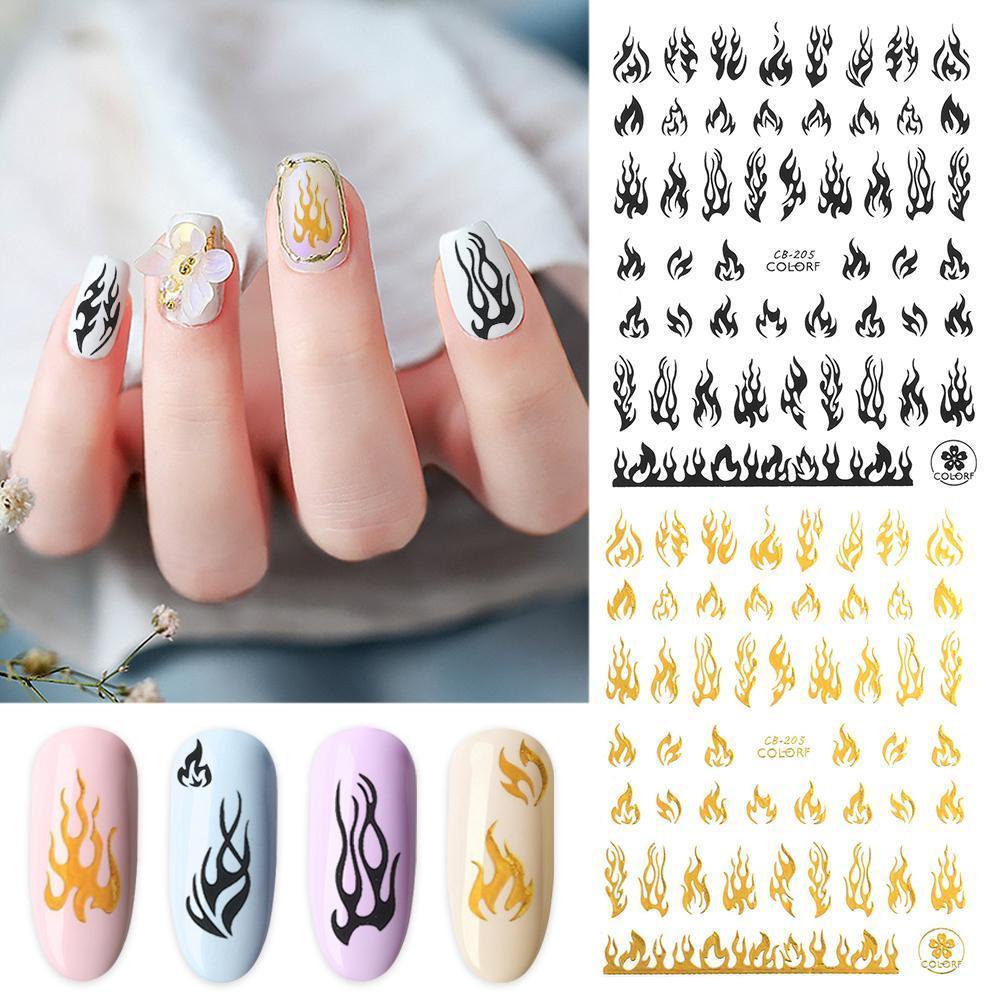 Preva Stiker Kuku DIY Emas Putih Hitam Nail Foil 3D