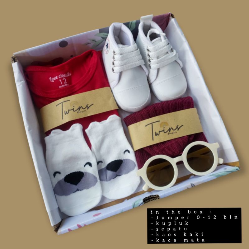 Hampers bayi/ hampers baby newbron / gift box / kado lahiran-Merah 3
