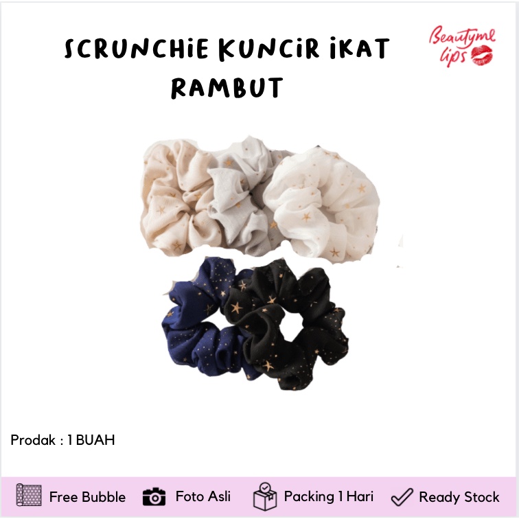 Scrunchie Kuncir Ikat Rambut / Iket rambut wanita Hijab random ecer