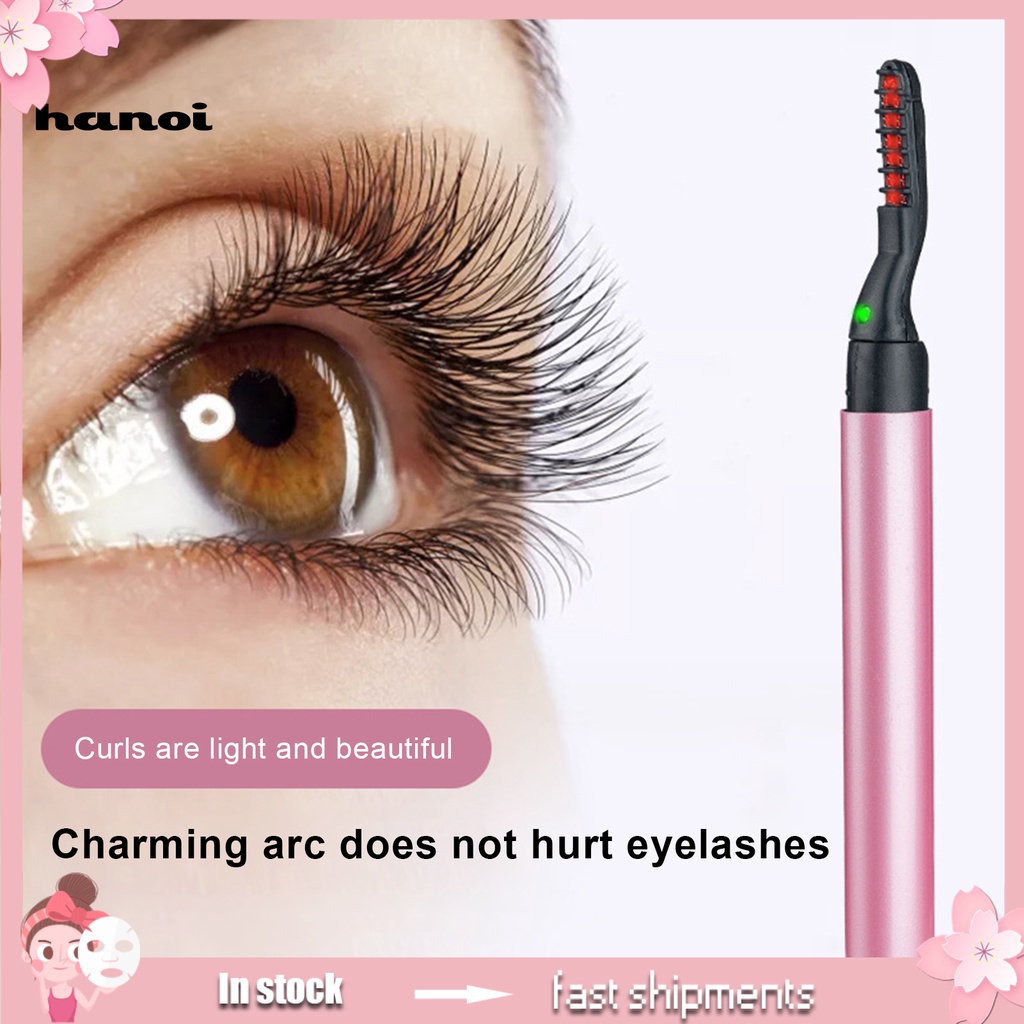 HQTM_Electric Eyelash Curler Constant Temperature Quick Heating Painless Evenly Applied Heat Electric Eyelash Curler for Girl