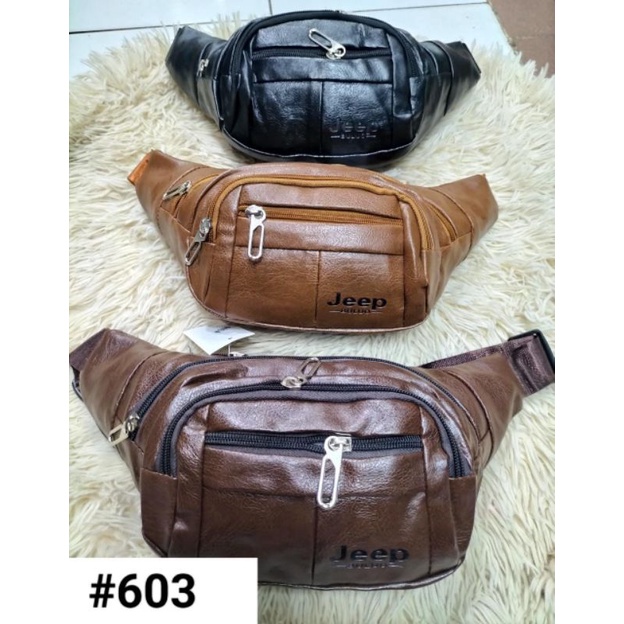 tas kulit pinggang jeep