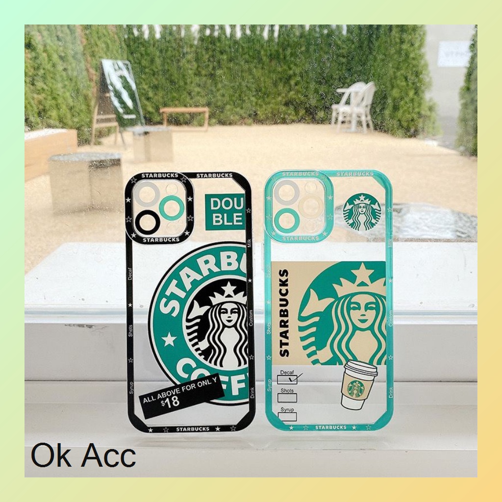 FH26 Softcase Shockproof Protection starbucks black Xiaomi Redmi 9 Prime 9A 9i 9C 9T Note 8 Pro 9 Poco M3 X3 Pro, Samsung A02/M02 A02s/M02s A10 A10s A11/M11 A12 A20/A30/M10s A20s A21s A50 A50s A30s J2 Prime