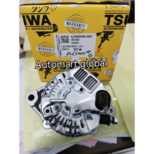 alternator dinamo cas suzuki new Baleno 2000 up 75 ampere