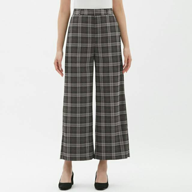 UNIQLO GU Check Wide Pants