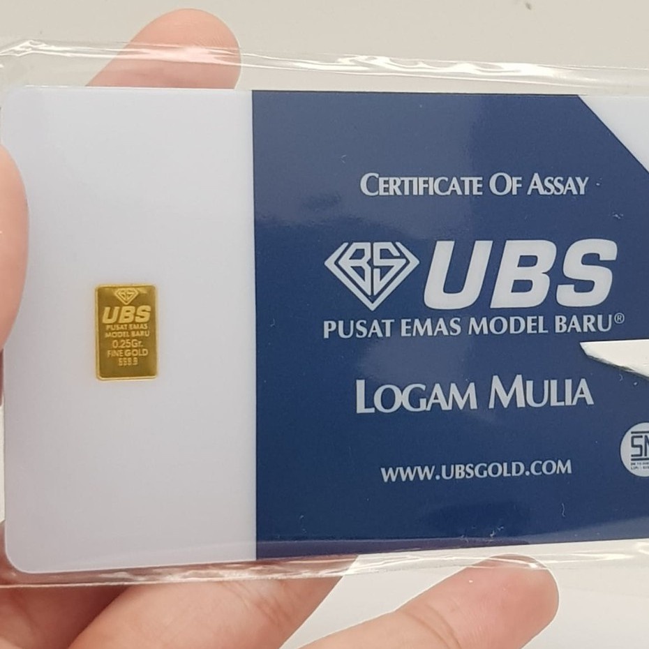 UBS minigold 0.1gr  0.25gr 0.5gr 1gr 999.9 FINE GOLD LOGAM MULIA | GOLD BAR