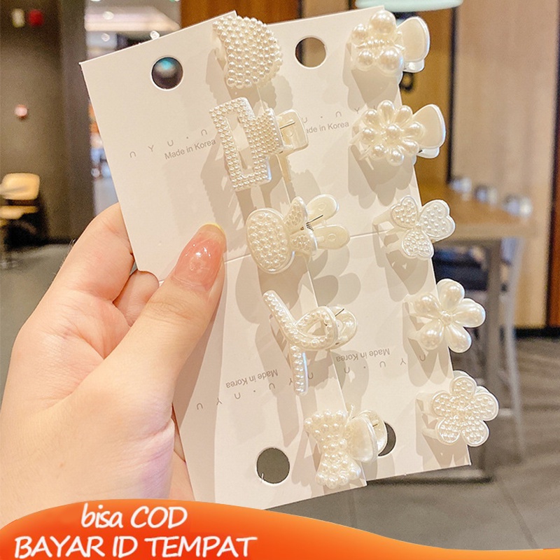 COD❤️Jepit Rambut Mutiara Klip Kecil Cinta Kupu-kupu Korea  Import Murah Aksesoris Fashion Wanita Anak Ready Stock