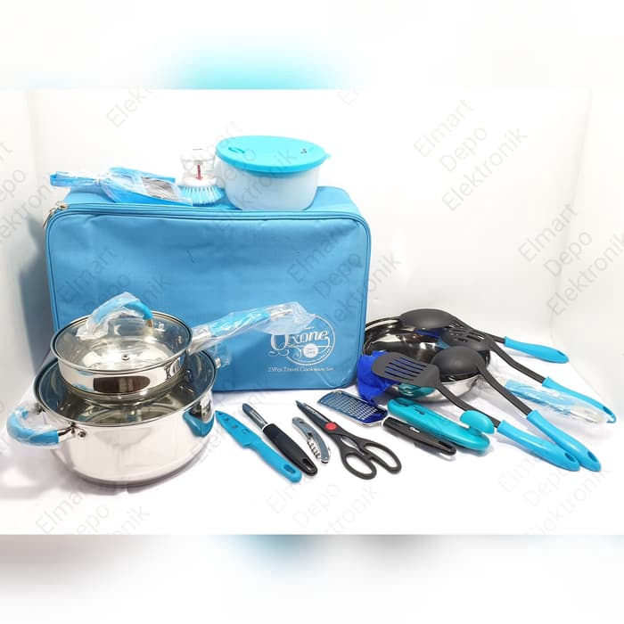 OXONE Travel kitchen cookware set 23pc OX-992  paket alat masak OX992 - Hijau