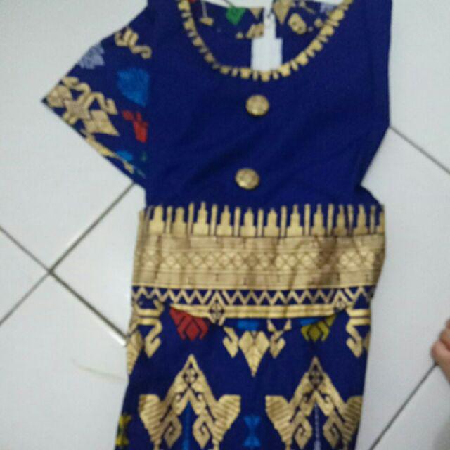 Qnunbatik Dress/terusan Batik Anak Perempuan Santika Prodo