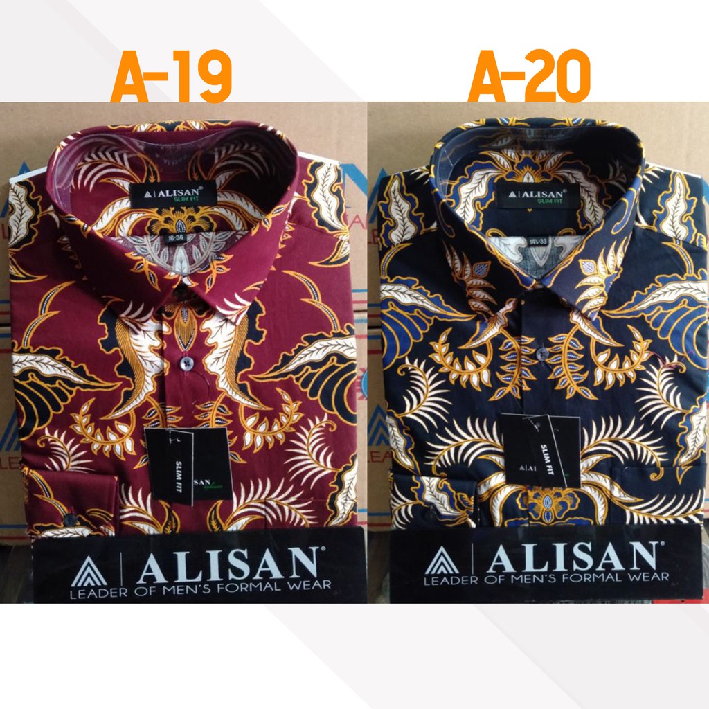 Jual BATIK ALISAN PRINTING LENGAN PANJANG SLIMFIT MODEL A1920 ORIGINAL