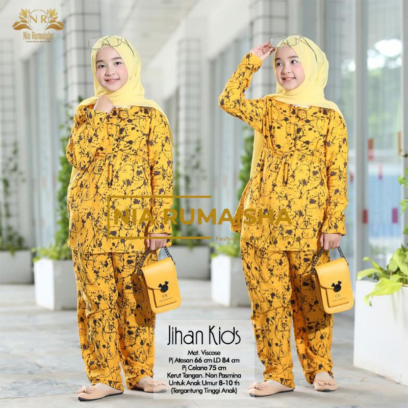Setelan Anak #1 Motif Polsa / Falfa / Mia Rainbow / Gaida / Granada / Grenty / Shafa / Nagita / Metta / JK / Leopard / Khaula / Joela / Jihan / Jannah / Rasya / Rose / Jofa / Rinaya / Jannati / Ulfa / Moza Original Nia Rumaisha-Jihan Kids
