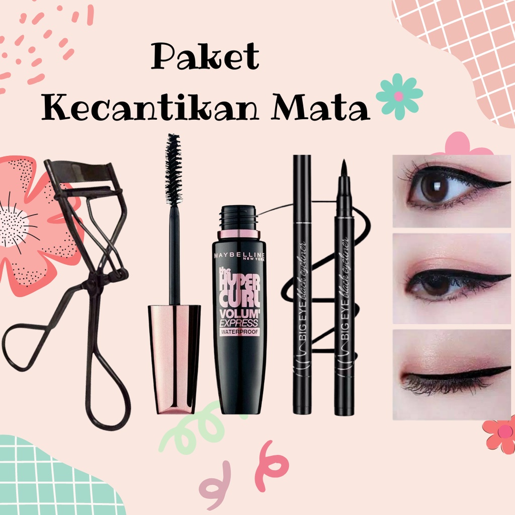 Paket Kecantikan Mata - Eyeliner + Mascara + Galenco